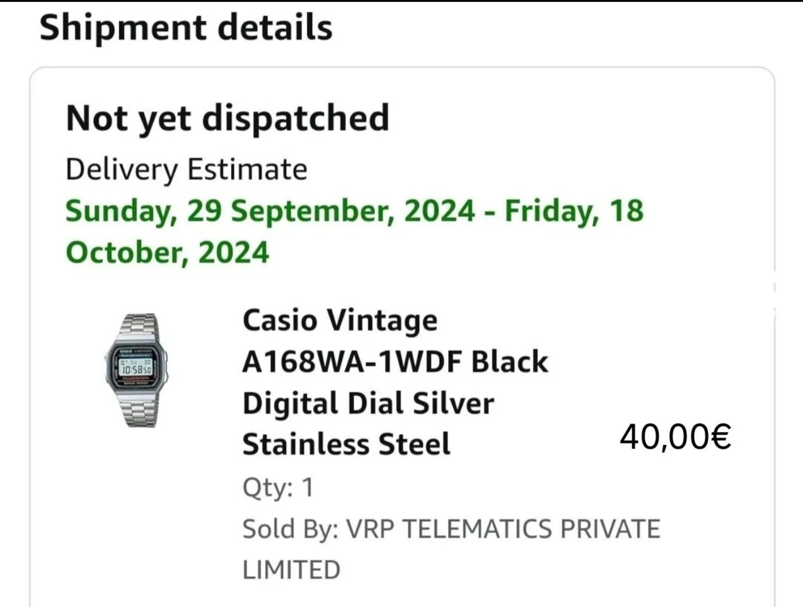 Casio vintage digitaal horloge – photo 2